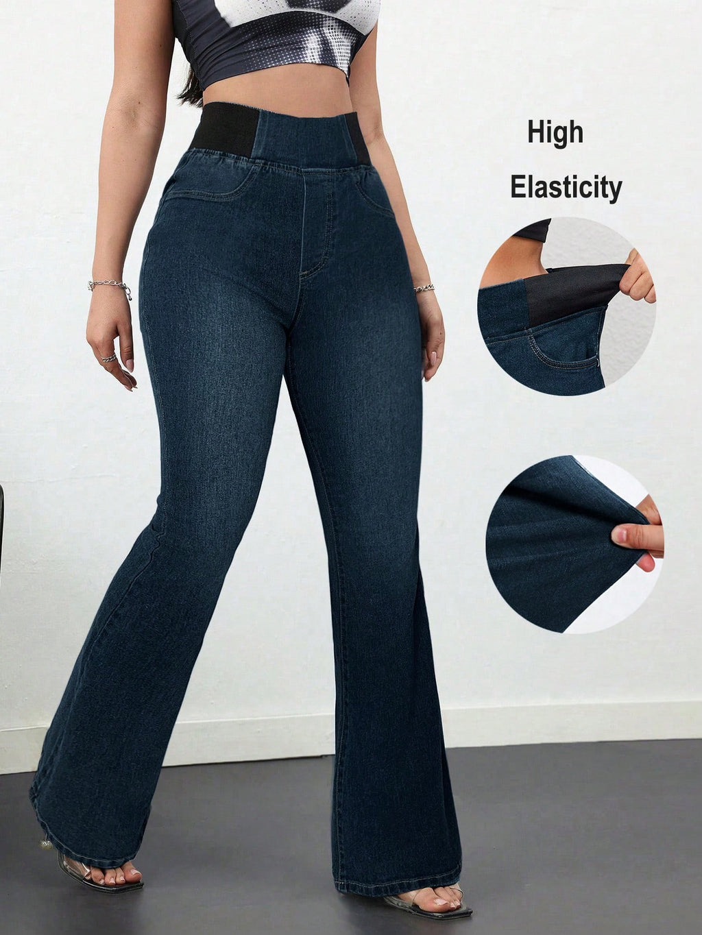 Jeans bota ancha mujer