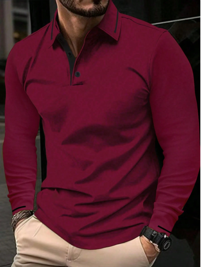 Camisa manga larga tipo polo