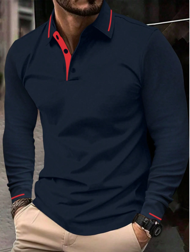 Camisa manga larga tipo polo