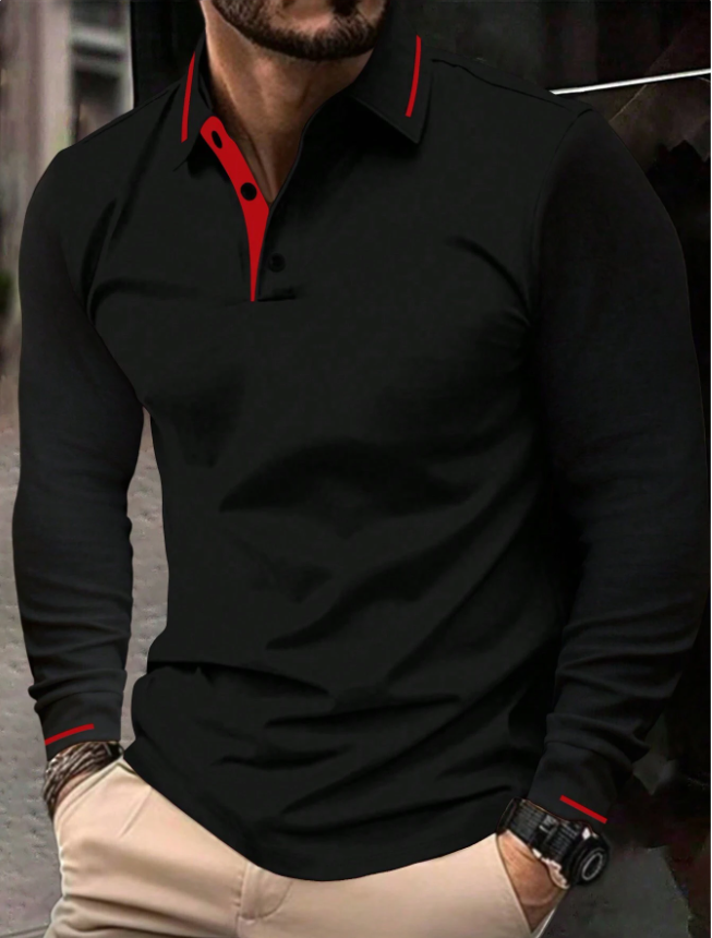 Camisa manga larga tipo polo