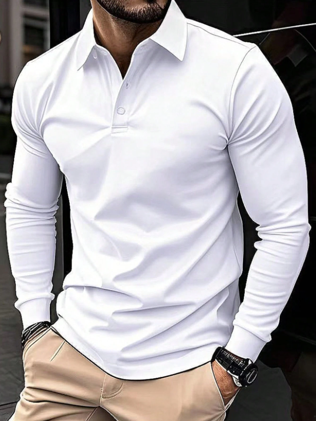 Camisa manga larga tipo polo