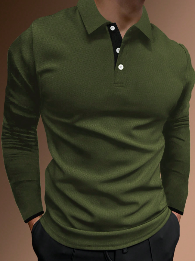 Camisa manga larga tipo polo