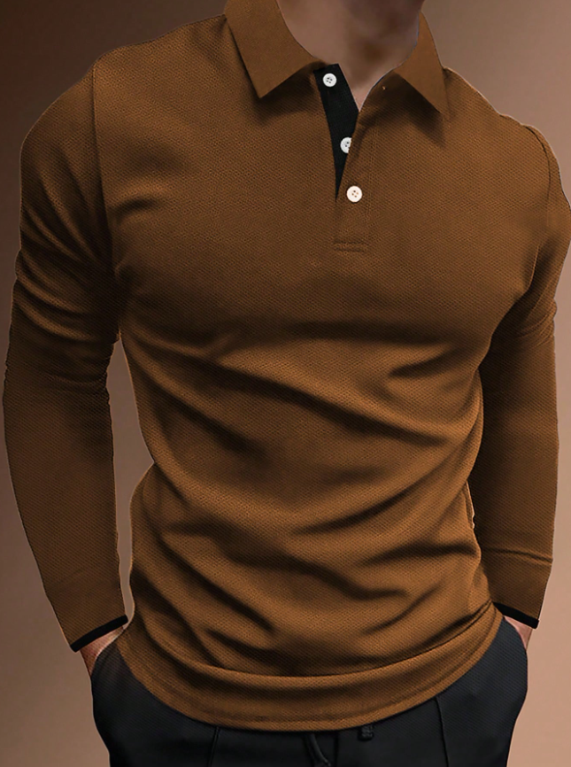 Camisa manga larga tipo polo