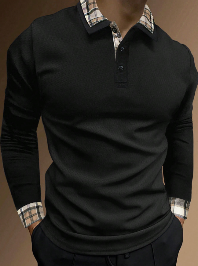 Camisa manga larga tipo polo