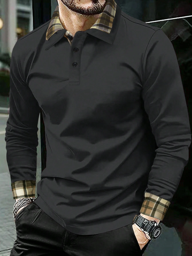 Camisa manga larga tipo polo