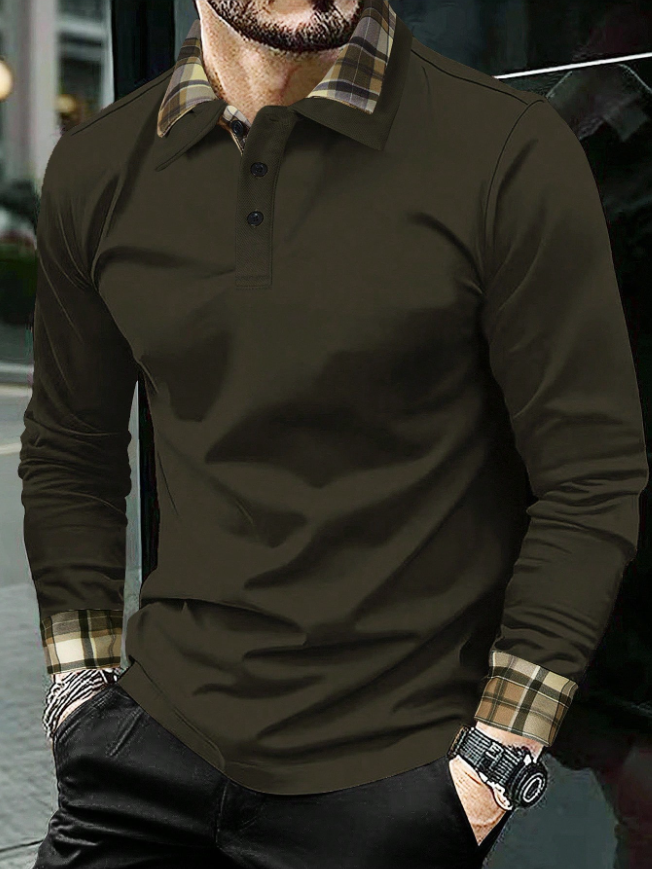 Camisa manga larga tipo polo