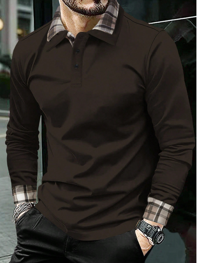 Camisa manga larga tipo polo