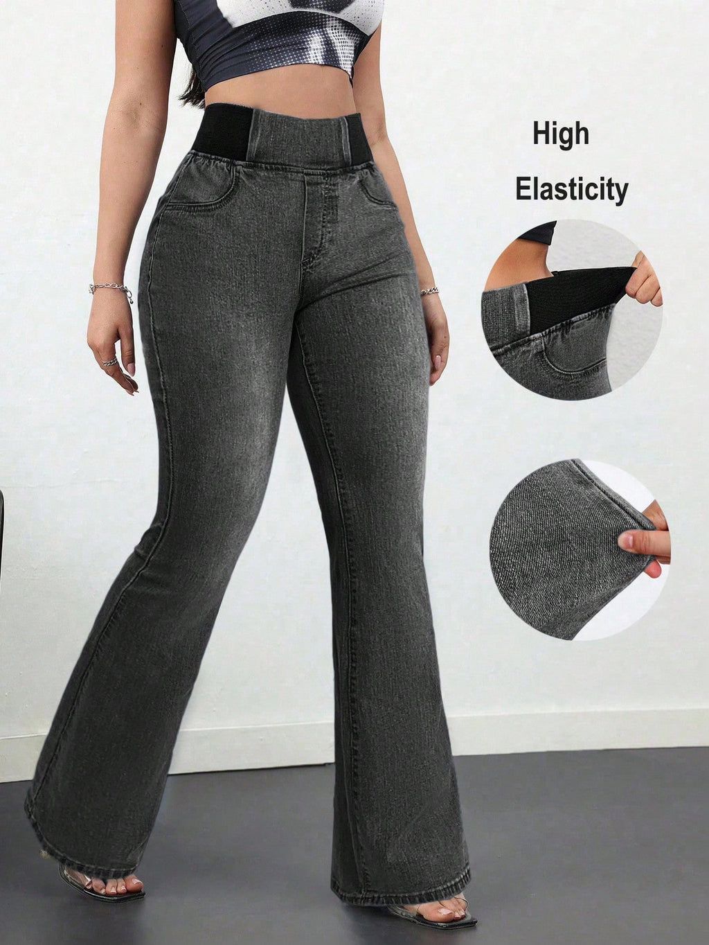 Jeans bota ancha mujer