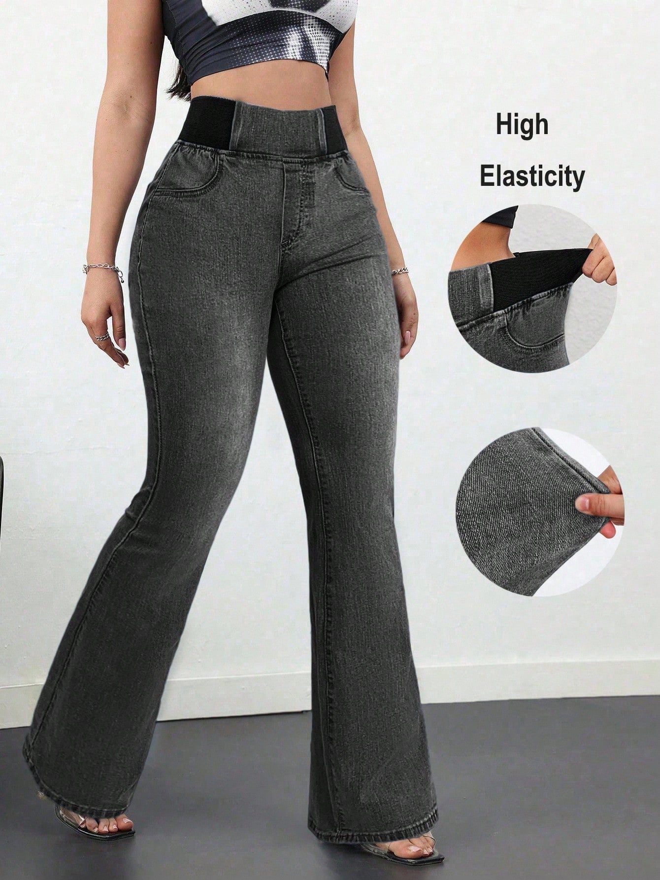 Jeans bota ancha mujer