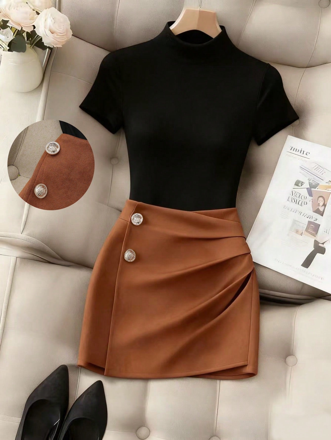 Conjunto enagua y blusa